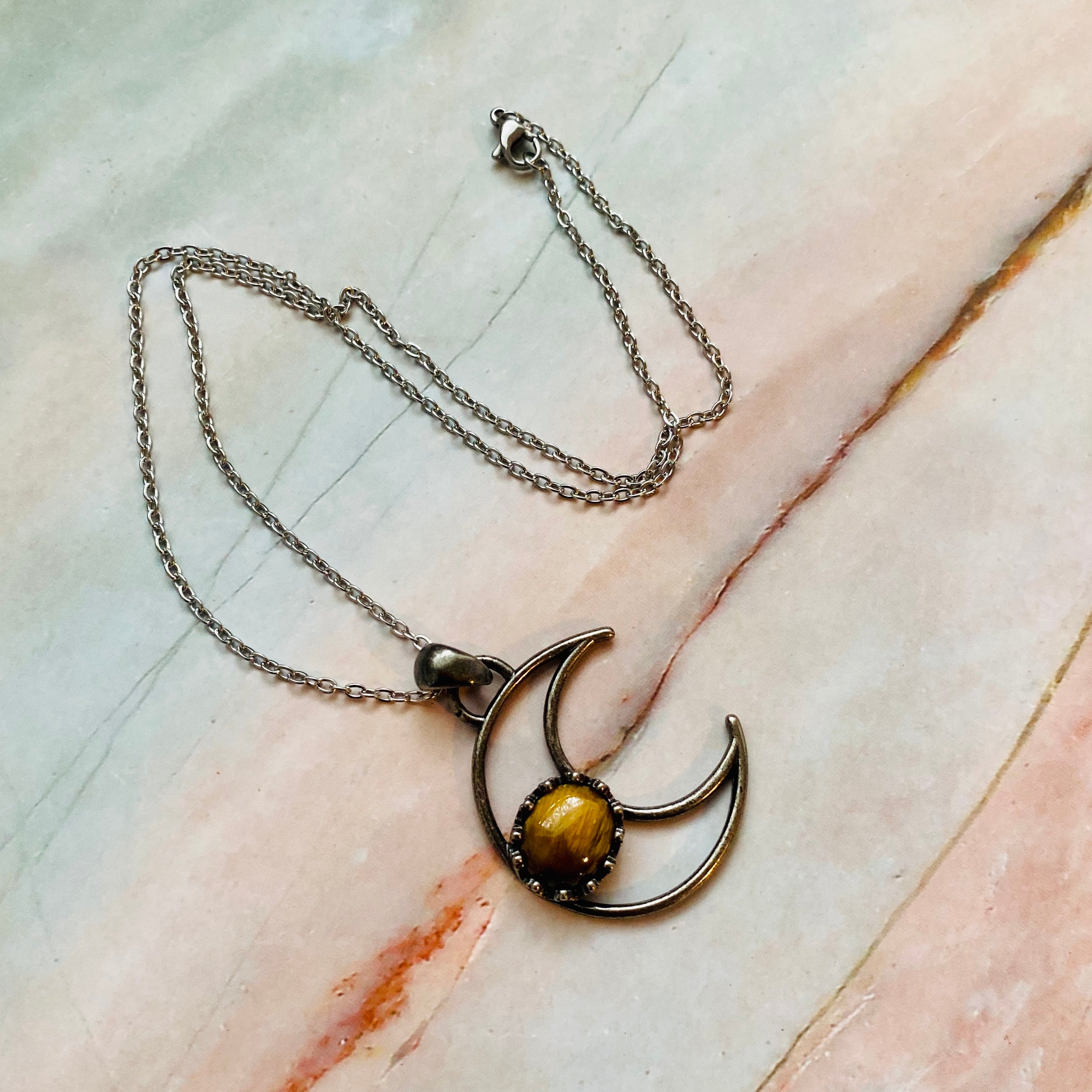Stone Moon Necklace
